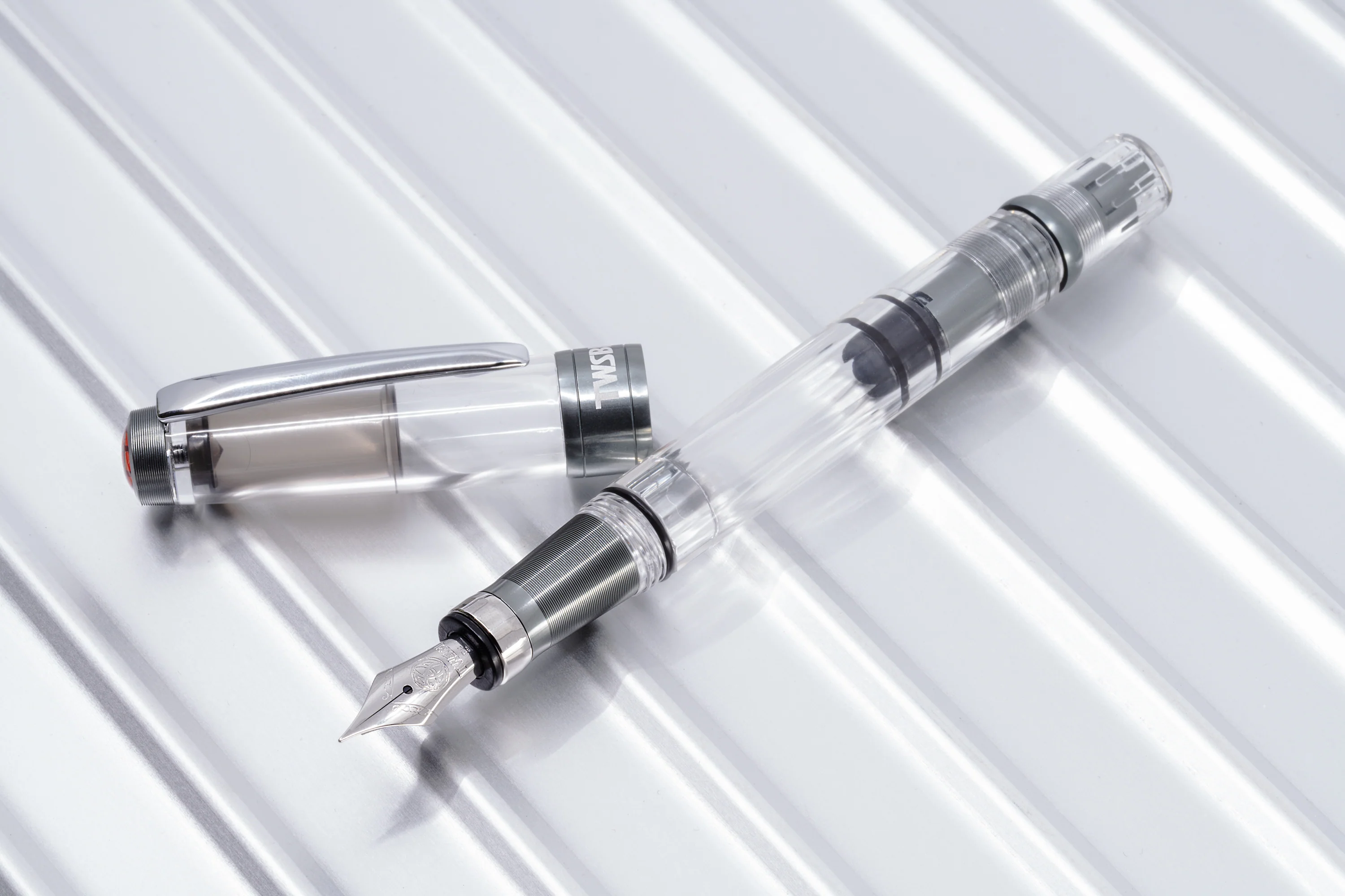 TWSBI Diamond 580ALR Nickel Gray Fountain Pen - Image 6