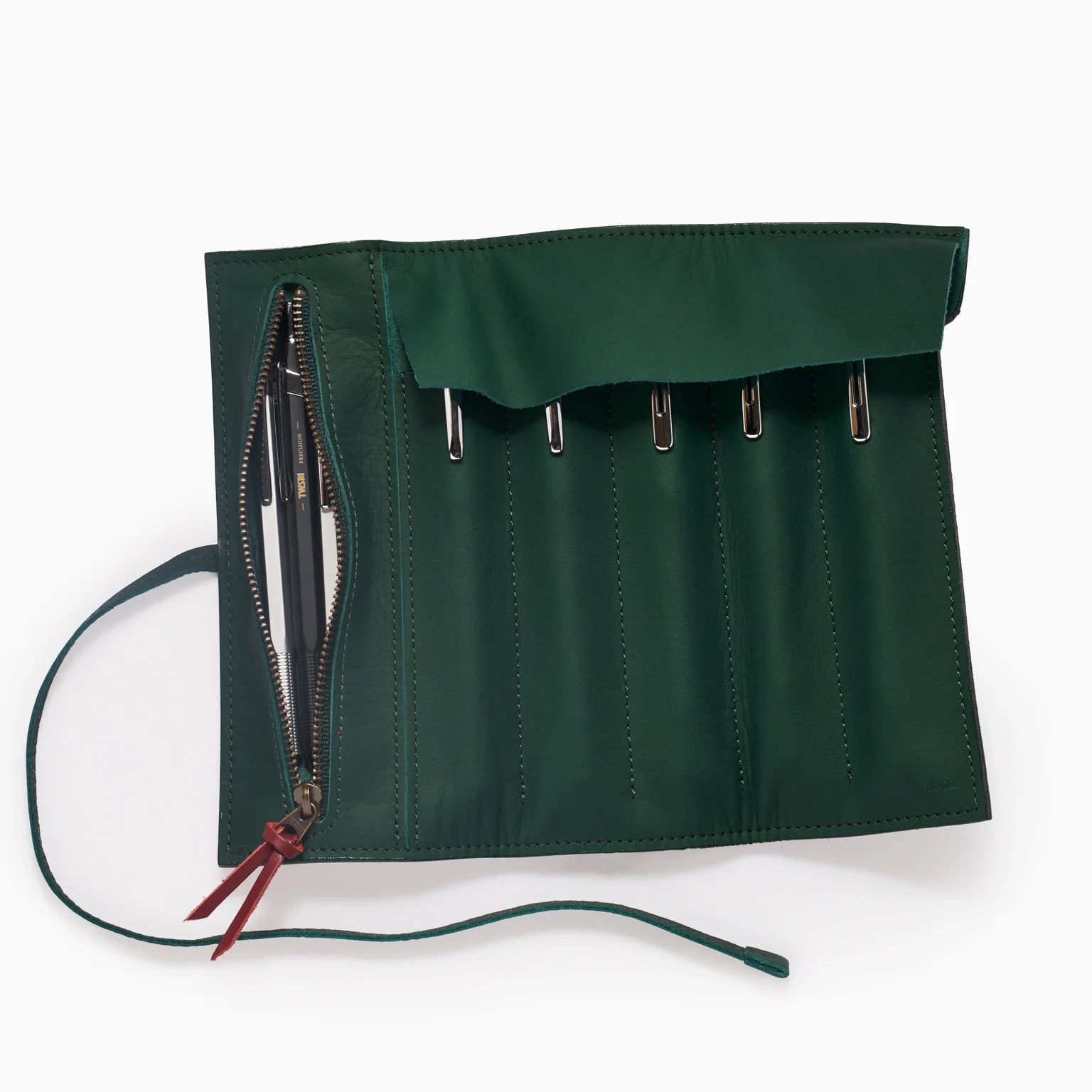 TWSBI Leather Roll Case Forrest Green - Image 3